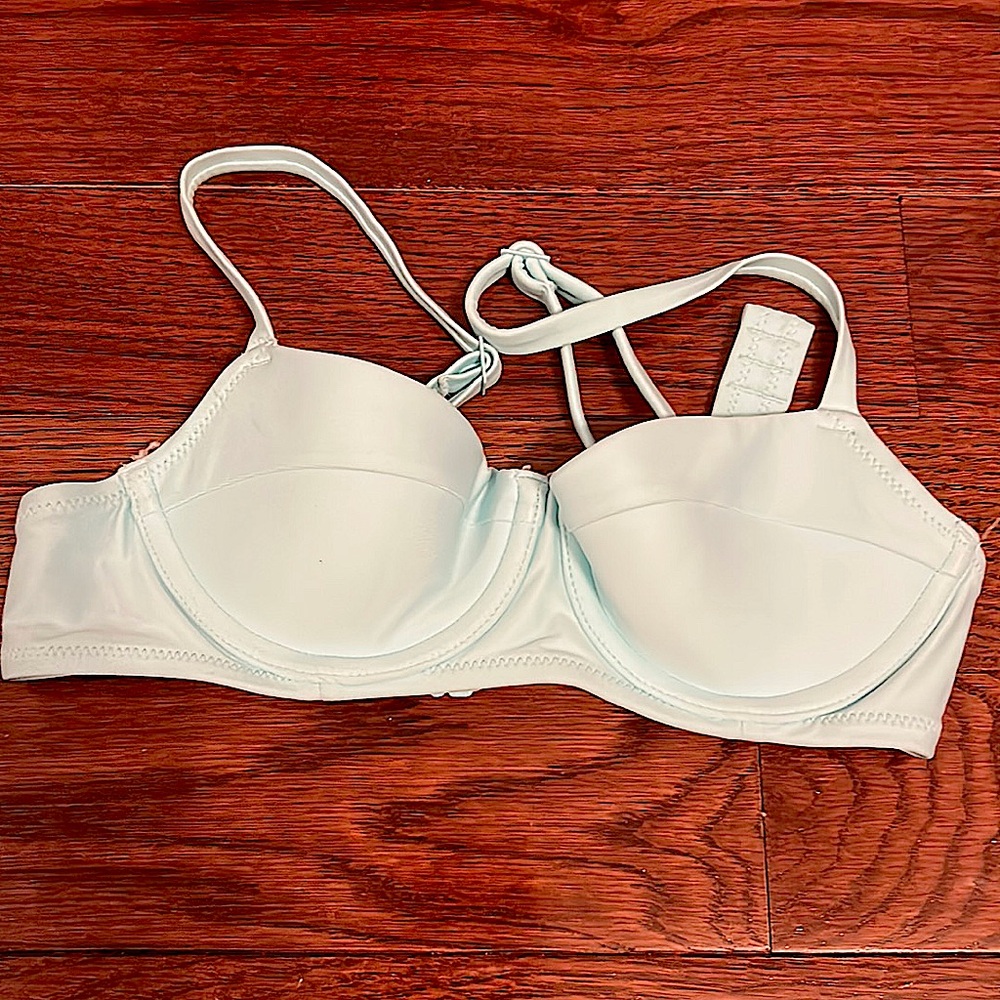 Aerie lightly lined bikini top, turquoise